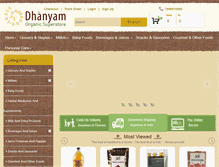 Tablet Screenshot of dhanyam.in